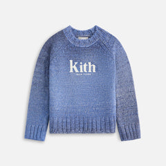 Kith Kids Logo Sweater Crewneck - Marina | Kith Marina