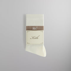 Kith Double Stripe Script Embroidered Cotton Crew Socks - Molecule | Kith Molecule