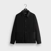 Kith Double Weave Boxy Collared Overshirt - Black | Kith Black