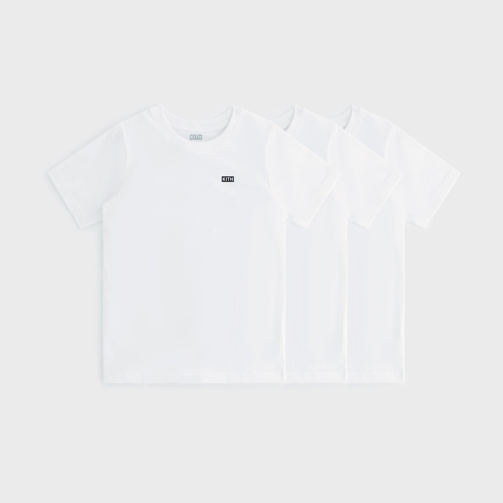 Kith Kids 3-Pack Short Sleeve Tee - White | Kith White