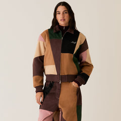 Kith Women Brisa Patchwork Bomber Jacket - Derby | Kith Derby