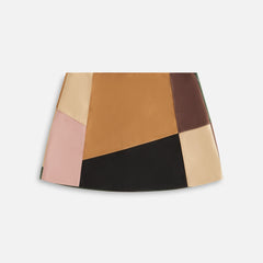 Kith Women Carmel Patchwork Micro Skirt - Derby | Kith Derby