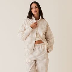 Kith Women Azariah Check Track Jacket- White | Kith