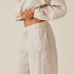 Kith Women Azariah Check Track Pant - White | Kith White