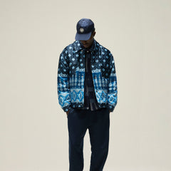 Kith Puffed Jase Satin Trucker Jacket - Nocturnal | Kith Nocturnal