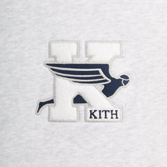 Kith Flight Logo Nelson Crewneck - Light Heather Grey | Kith Light Heather Grey
