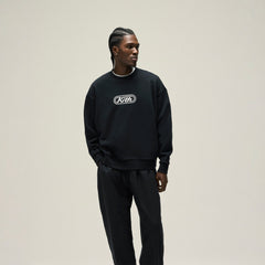Kith Vortex Logo Nelson Crewneck - Black | Kith Black