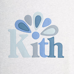 Kith Serif Applique Nelson Crewneck - Light Heather Grey | Kith Light Heather Grey