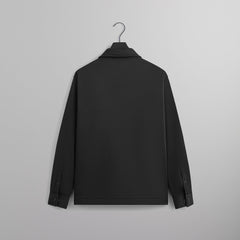 Kith Long Sleeve Boxy Collared Overshirt - Black | Kith Black