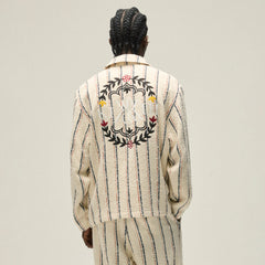 Kith Striped Boucle Coaches Jacket - Whisper | Kith Whisper