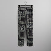 Kith Washed Cotton Bandana Barrow Pant - Black | Kith Black