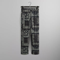 Kith Washed Cotton Bandana Barrow Pant - Black | Kith Black