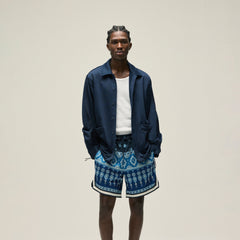 Kith Long Sleeve Boxy Collared Overshirt - Nocturnal | Kith Nocturnal