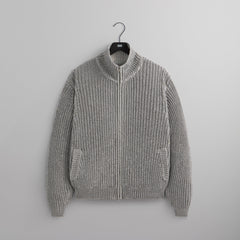 &Kin Reflective Wyona Full Zip Sweater - Silver | Kith Silver