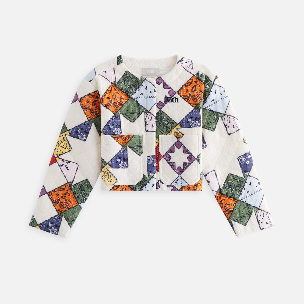 Kith Kids Quilted Patchwork Cropped Liner - Sandrift | Kith Sandrift