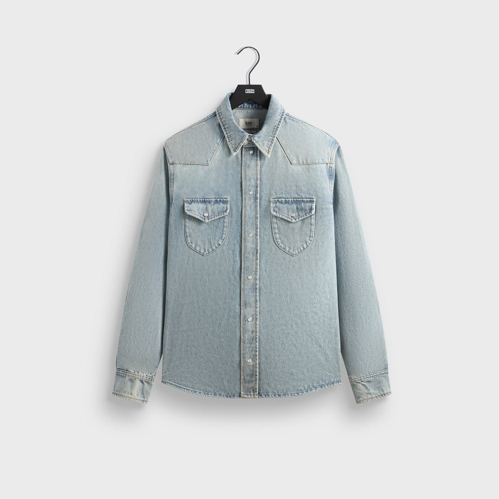 Kith Webster Denim Shirt - Light Indigo | Kith Light Indigo