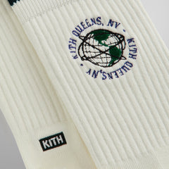 Kith Embroidered Globe Crew Sock - Silk | Kith Silk
