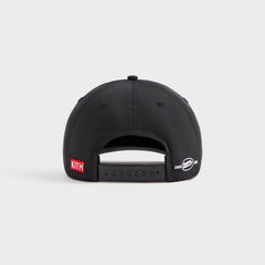 Kith for Cigarette Wrinkle Nylon Bay Low Pinch Crown Snapback - Black | Kith Black