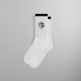 Kith Embroidered Globe Crew Sock - White | Kith White