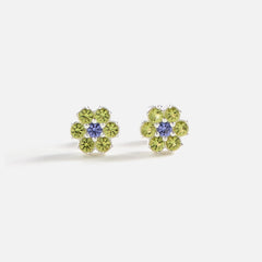 Hatton Labs Daisy Earrings - Peridot / Tanzanite | Kith Peridot / Tanzanite