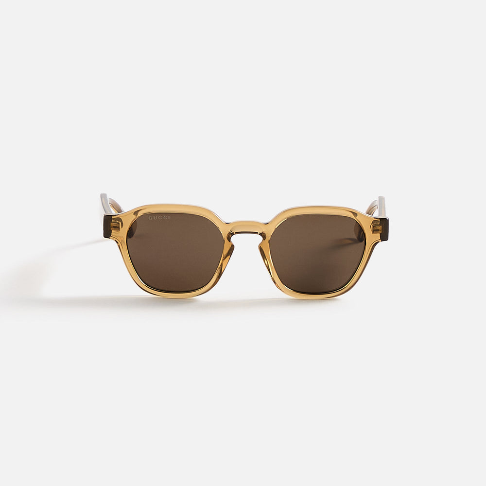 Gucci Square Frames - Dark Crystal Yellow / Brown | Kith Dark Crystal Yellow / Brown