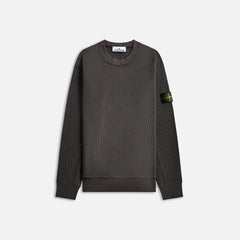 Stone Island Cotton Waffle Fleece Sweatshirt - Charcoal | Kith Charcoal