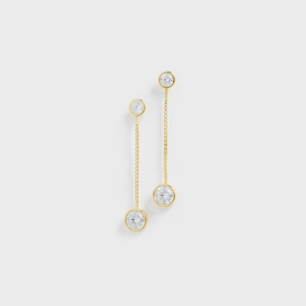 SHASHI Solitaire Moissanite Drop Earring - Gold | Kith Gold