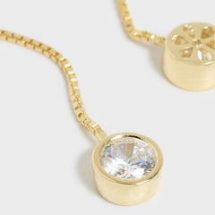 SHASHI Solitaire Moissanite Drop Earring - Gold | Kith Gold