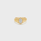 Yvonne Leon Baby Chevaliere Marquise Berlingot Diamants - Gold | Kith Gold