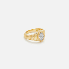 Yvonne Leon Baby Chevaliere Marquise Berlingot Diamants - Gold | Kith Gold