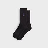 Kith for South2 West8 Embroidered Logo Crew Socks - Black | Kith Black