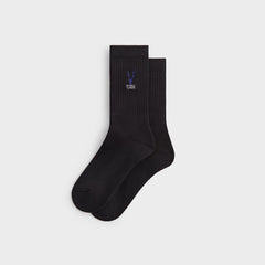 Kith for South2 West8 Embroidered Logo Crew Socks - Black | Kith Black