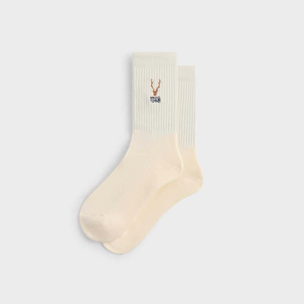 Kith for South2 West8 Embroidered Logo Crew Socks - Silk | Kith Silk