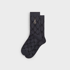 Kith for South2 West8 Monogram Jacquard Crew Socks - Black | Kith Black