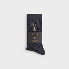 Kith for South2 West8 Monogram Jacquard Crew Socks - Black | Kith Black