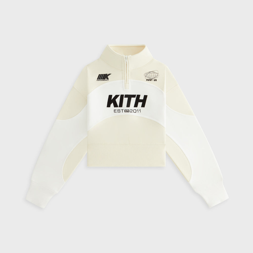 Kith Kids Paneled Cropped Fallon Quarter Zip - Sandrift | Kith Sandrift