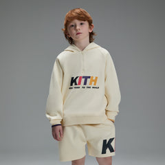 Kith Kids New York Quarter Zip Hoodie - Sandrift | Kith Sandrift