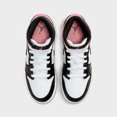 Nike GS Air Jordan 1 Mid - White / Black / Rust Pink | Kith White / Black / Rust Pink