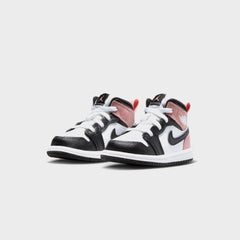 Nike TD Air Jordan 1 Mid - White / Black / Rust Pink | Kith White / Black / Rust Pink