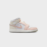 Nike GS Air Jordan 1 Mid - Sail / Sea Glass / Glacier Blue / Guava Ice | Kith Sail / Sea Glass / Glacier Blue / Guava Ice