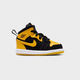 Jordan Air Jordan 1 Mid Se - Black / White / Varsity Maize | Kith Black / White / Varsity Maize