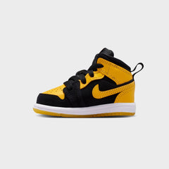 Jordan Air Jordan 1 Mid Se - Black / White / Varsity Maize | Kith Black / White / Varsity Maize