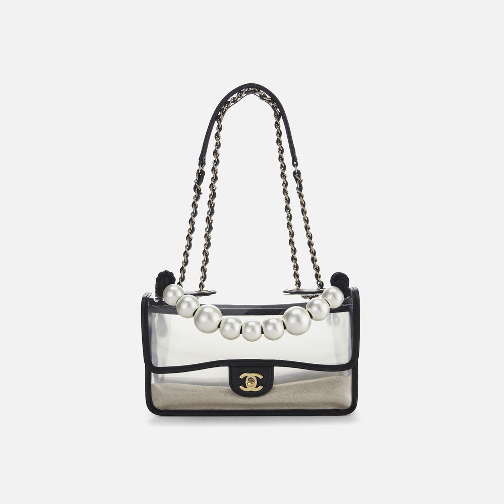 WGACA Chanel Sand By The Sea Flap Medium - Black Vinyl | Kith Black Vinyl