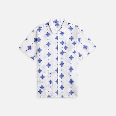 Engineered Garments Camp Shirt - White CP Crest Embroidery Sheeting | Kith White CP Crest Embroidery Sheeting