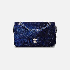 WGACA Chanel Sequin Half Flap 10" - Blue | Kith Blue