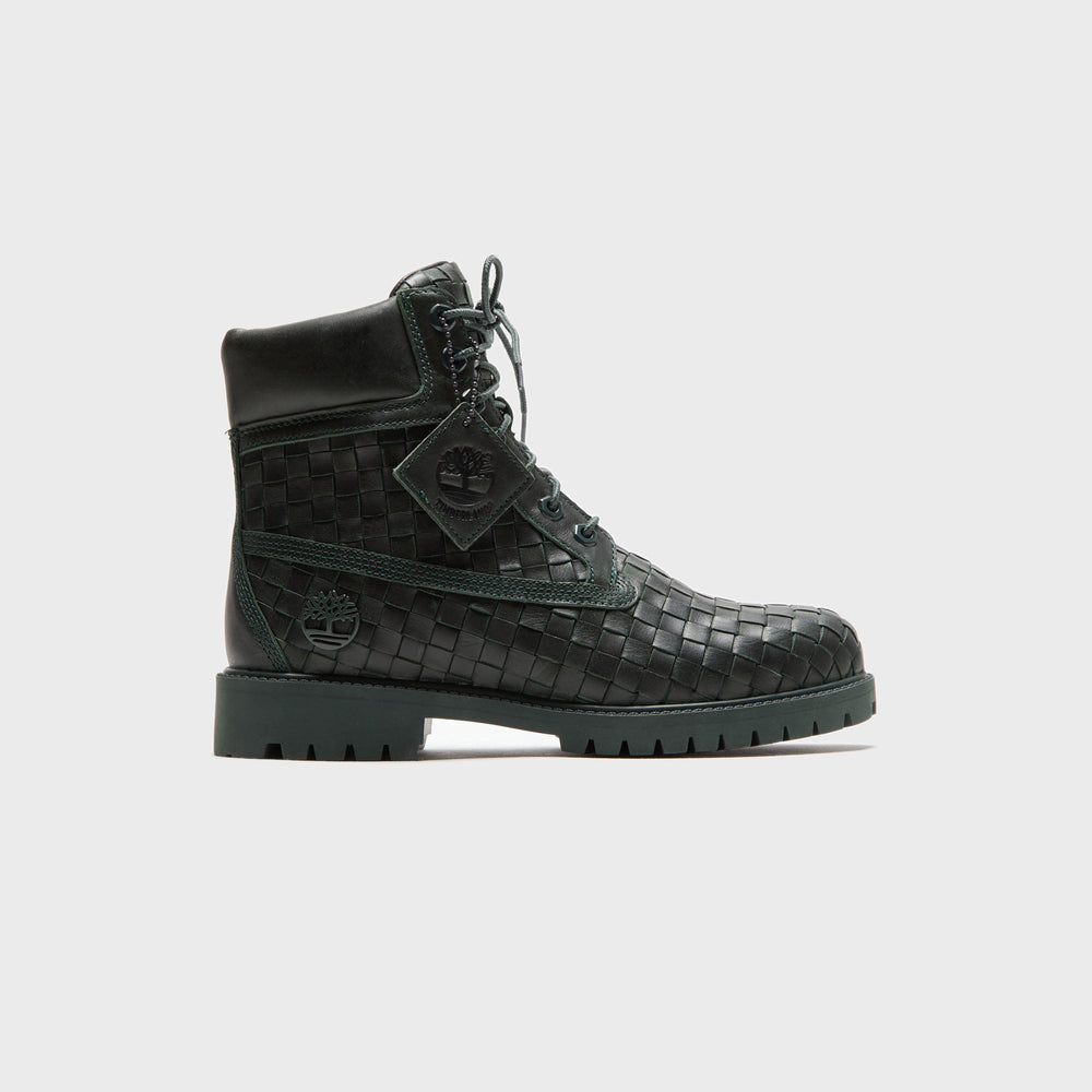 Timberland Woven 6-Inch Lace Up Full Grain Boot - Dark Green | Kith Dark Green