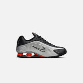 Nike Shox R4 - Metallic Silver / Black / Picante Red / Metallic Silver | Kith Metallic Silver / Black / Picante Red / Metallic Silver