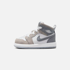 Jordan TD Air Jordan 1 Mid SE - White / Cool Grey / Med Grey | Kith White / Cool Grey / Med Grey