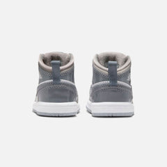 Jordan TD Air Jordan 1 Mid SE - White / Cool Grey / Med Grey | Kith White / Cool Grey / Med Grey