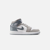 Jordan GS Air Jordan 1 Mid SE - White / Cool Grey / Med Grey | Kith White / Cool Grey / Med Grey
